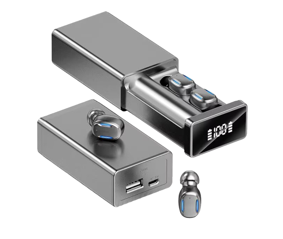 سماعات أذن لاسلكية مزدوجة وباور بانك