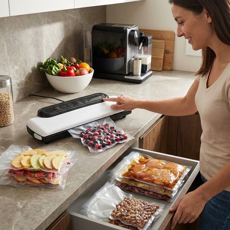 جهاز آلي لتفريغ الهواء من الطعام