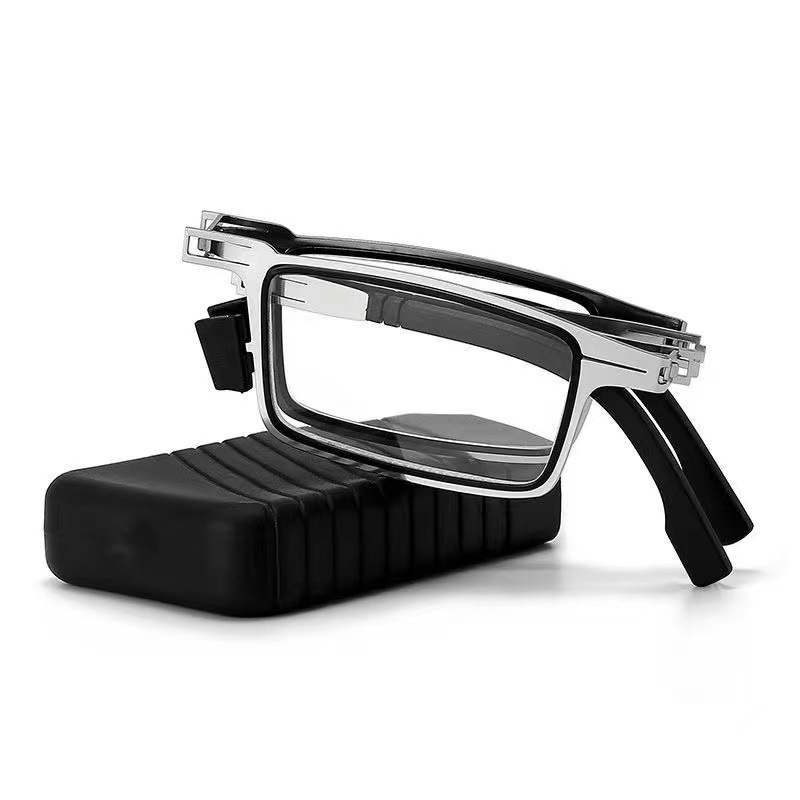 نظارات قراءة معدنية قابلة للطي ومضادة للضوء الأزرق