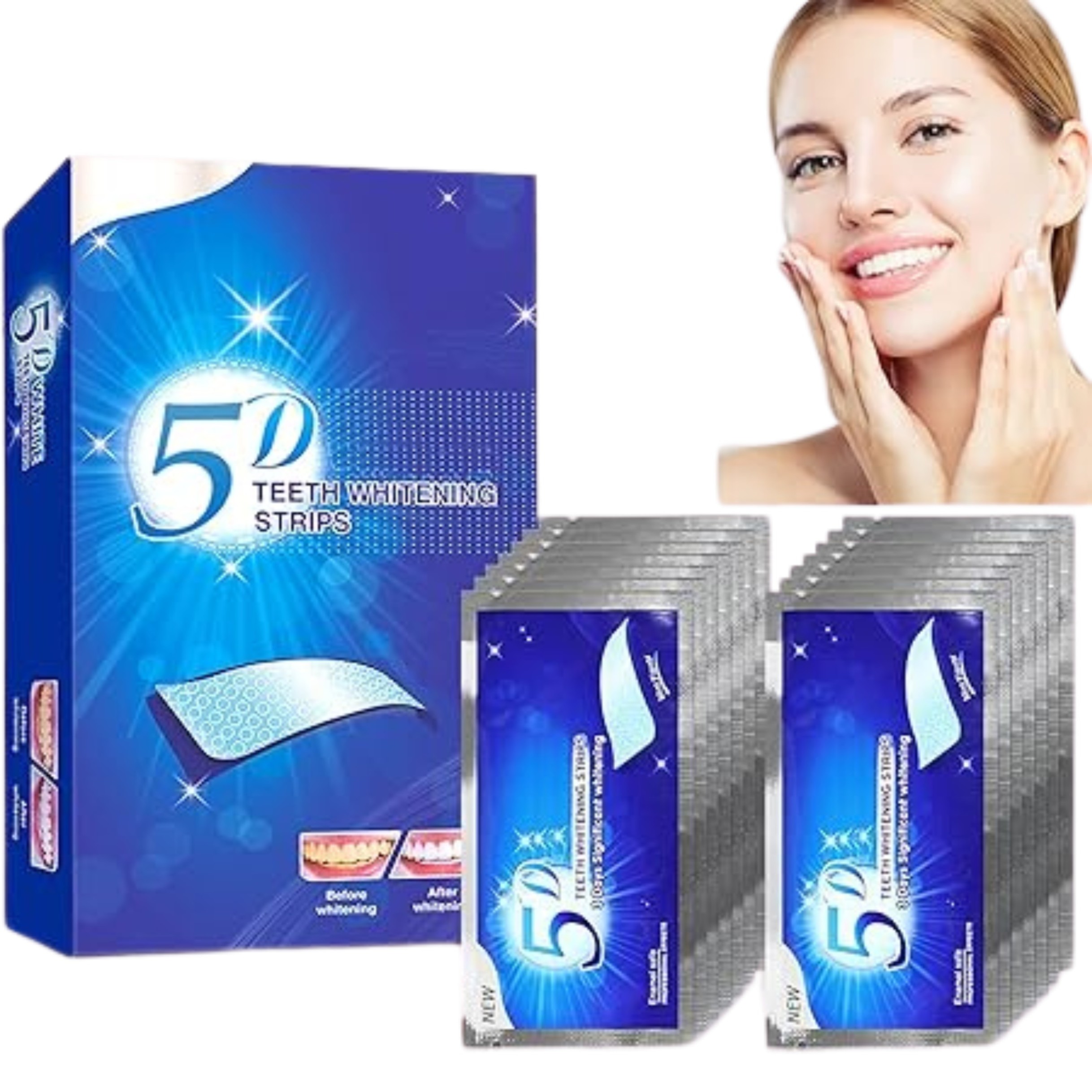 شرائح تبييض 5D للأسنان