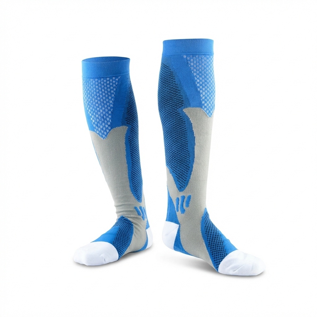 جوارب كرة القدم الطويلة المضغوطة